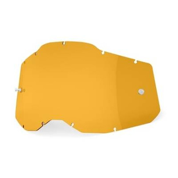 100 PROCENT RC2/AC2/ST2 REPLACEMENT LENS - PERSIMMON - SZYBA/SZYBKA DO GOGLI POJEDYŃCZA RACECRAFT 2/ ACCURI 2/ STRATA 2 KOLOR ZŁOTY STARY KOD 51008-105-01