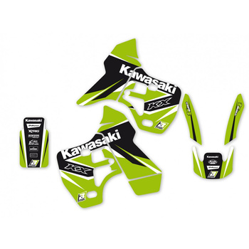 BLACKBIRD KOMPLET NAKLEJEK (OKLEIN) KAWASAKI KX 500 '88-'04 DREAM 4 KOLOR ZIELONY CZARNY
