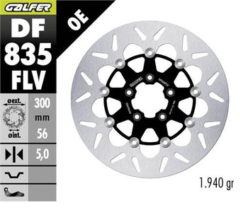 GALFER TARCZA HAMULCOWA PRZÓD HARLEY-DAVIDSON (300X56X5) PŁYWAJĄCA (ROUND FLOATING)