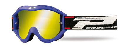 PROGRIP GOGLE PG3101-312 FL ATZAKI KID DZIECIĘCE KOLOR NIEBIESKI FLUO (SZYBA PG3147 ŻÓŁTA LUSTRZANA DWUWARSTWOWA, NO FOG, ANTI UV) (PG3101/18BLF) (3101-312 FL) - PROMOCJA - STD CENA 219,50