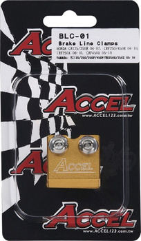 ACCEL UCHWYT PRZEWODU HAMULCOWEGO PRZÓD KAWASAKI / SUZUKI KOLOR ZŁOTY - PROMOCJA