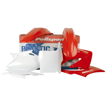 POLISPORT WYPRZEDAŻ KOMPLET PLASTIKÓW HONDA CRF 450R '04 KOLOR CZERWONO BIAŁY OEM