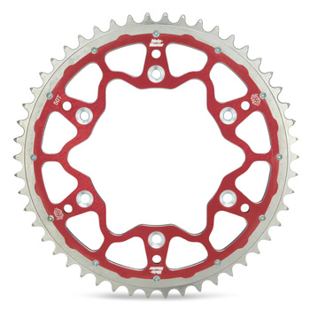 MOTO-MASTER PROMOCJA ZĘBATKA TYLNA DUAL RING (STALOWO-ALUMINIOWA) 289 52 (28952) KOLOR CZERWONY HONDA CR/CRF '83-'20, BETA RR '13-'20, (JTR210.50) (ŁAŃC.520)