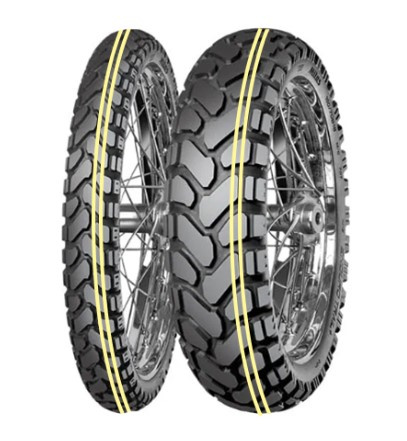 MITAS OPONA 110/80B19 ENDURO TRAIL DAKAR (PODWÓJNY ŻÓŁTY PASEK) 59H TL/TT M+S PRZÓD DOT 45/2023 (zamiennik:70000451)
