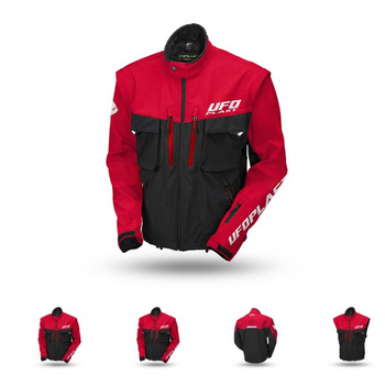 UFO KURTKA TAIGA ENDURO (ODPINANE RĘKAWY) KOLOR CZERWONY/CZARNY ROZMIAR XXL - KOLEKCJA 2024