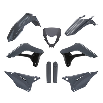 POLISPORT KOMPLET PLASTIKÓW (FULL KIT) SHERCO SE-R/SEF-R '24 W ZESTAWIE OSŁONA LAMPY (8681100011) I OSŁONY AMORTYZATORÓW (8398600011) KOLOR SZARY NEGRO