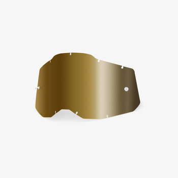 100 PROCENT RC2/AC2/ST2 REPLACEMENT LENS - TRUE GOLD, SZYBA/SZYBKA DO GOGLI POJEDYŃCZA RACECRAFT 2/ ACCURI 2/ STRATA 2 KOLOR ZŁOTE LUSTRO STARY KOD: 51008-253-01