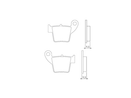 BRENTA KLOCKI HAMULCOWE KH346 SPIEK METALICZNY (ZŁOTE) (FT 4046)