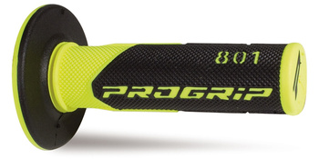 PROGRIP MANETKI PG801 OFF ROAD (22+25MM, DŁ.115MM) KOLOR ŻÓŁTY FLUO/CZARNY (DWUSKŁADNIKOWE) (801-204) (PG801YLF/BK)