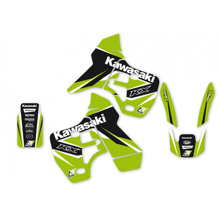 BLACKBIRD KOMPLET NAKLEJEK (OKLEIN) KAWASAKI KX 500 '88-'04 DREAM 4 KOLOR ZIELONY CZARNY