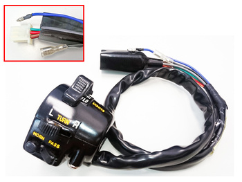 PSYCHIC PRZEŁĄCZNIK ZESPOLONY ŚWIATEŁ, KIERUNKOWSKAZÓW, SYGNAŁU NA KIEROWNICĘ KAWASAKI KZ 400/440/550/750/900 STRONA LEWA