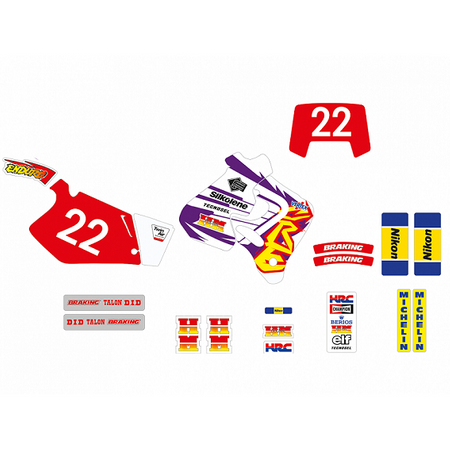 BLACKBIRD KOMPLET NAKLEJEK (OKLEIN) HONDA CR 125R '93-'97, CR 250R '92-'96 REPLICA TEAM ENDURO FIM HONDA 1995