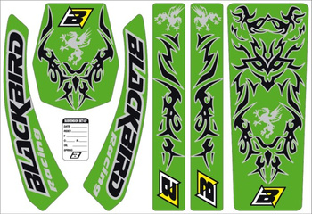 BLACKBIRD WYPRZEDAŻ KOMPLET NAKLEJEK (OKLEIN) GRYPHON KOLOR ZIELONY E5417