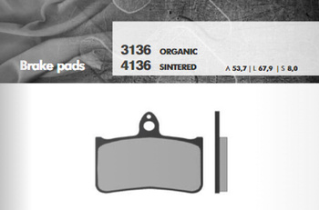 BRENTA KLOCKI HAMULCOWE KH187 SPIEK METALICZNY (ZŁOTE) PRZÓD (FT 4136)