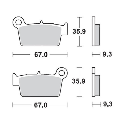 MOTO-MASTER KLOCKI HAMULCOWE KH367 SINTER METAL OEM: 11 (SINTERPRO RACING) KAWASAKI KXF 250 04-, KLX 450 07-, KXF 450 04-, KXE 450 10-, SUZUKI RMZ 250 04-, RMZ 450 05-, YAMAHA YZ 125 03-, WR 250 08-14, YZ 250 02-, WR / YZ 450 03-, BETA RR 50/300 '08-' TYŁ