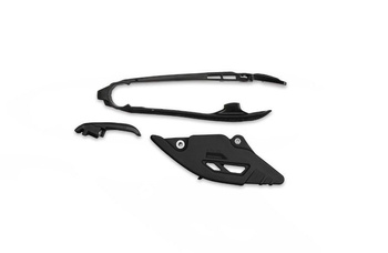 UFO 2026/01 KOMPLET ŚLIZG + PROWADNICA ŁAŃCUCHA KTM SX 125 / 150 / 250 / 300 '25-'26, SX-F 250 / 350 / 450 '25-'26 KOLOR CZARNY