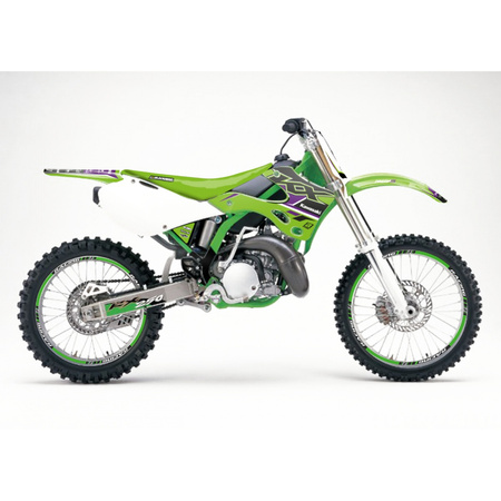 BLACKBIRD KOMPLET NAKLEJEK (OKLEIN) KAWASAKI KX 125/250 '99-'02 DREAM 5 KOLOR ZIELONY CZARNY