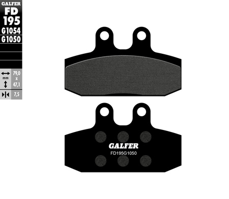 GALFER KLOCKI HAMULCOWE KH256 PÓŁMATALICZNE SCOOTER