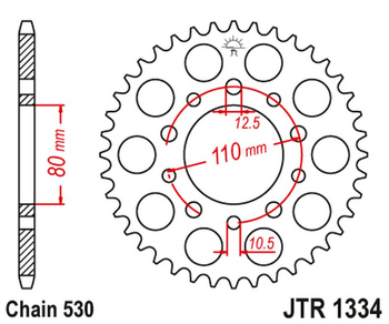 JT ZĘBATKA TYLNA 334 47 HONDA CB 750F '80-'82 (33447JT) (ŁAŃC. 530)