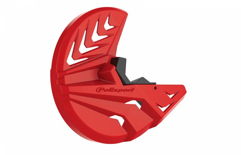 POLISPORT PROMOCJA OSŁONA TARCZY HAMULCOWEJ PRZÓD (Z OSŁONĄ DOLNEJ CZĘŚCI AMORTYZATORA W ZESTAWIE KOMPLET NA OBIE STRONY) HONDA CRF 250R '10-'14; CRF 450R '10-'14 KOLOR CZERWONY