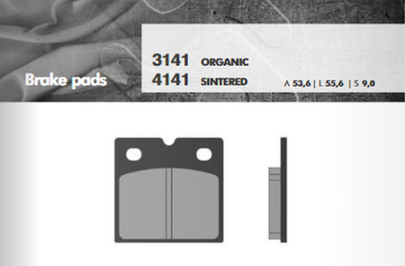 BRENTA KLOCKI HAMULCOWE KH18 SPIEK METALICZNY (ZŁOTE) (BMW K75/100/1100/1200, R45/65/80/100) (FT 4141)