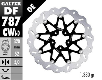 GALFER TARCZA HAMULCOWA PRZÓD KTM 690 DUKE '12-'16; 890 DUKE '20-'23; HUSQVARNA 701 SVARTPILEM '18-'19; VITPILEN '18-'19 (LAWA) (WAVE FLOATING) (320X52X5MM)