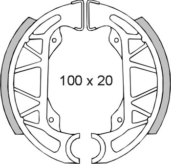 BRENTA SZCZĘKI HAMULCOWE GILERA STORM PIAGGIO FREE/NRG/NTT/ SFERA/TYPHOON (100x20mm) (FT 0275)