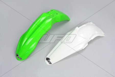 UFO KOMPLET BŁOTNIKÓW KAWASAKI KXF 450 '13 (KA04723026, KA04721047) KOLOR ZIELONY/BIAŁY