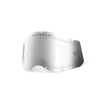 100 PROCENT RC2/AC2/ST2 REPLACEMENT LENS - VENTED DUAL PANE MIRROR SILVER, SZYBA/SZYBKA/SZYBKA DO GOGLI RACECRAFT 2/ACCURI 2/STRATA2 PODWÓJNA WENTYLOWANA KOLOR SREBRNE LUSTRO