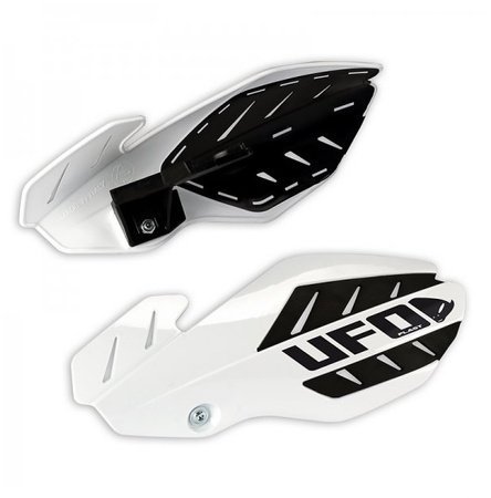 UFO OSŁONY RĄK (HANDBARY) FLAME YAMAHA YZF 250/450 '14-'17 KOLOR BIAŁY/CZARNY (Z MOCOWANIAMI) - PROMOCJA