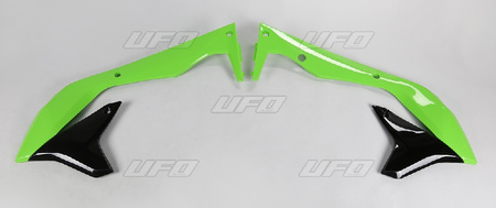 UFO OSŁONY CHŁODNICY KAWASAKI KXF 450 '16-'17 KOLOR OEM (ZIELONY/CZARNY)