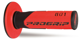 PROGRIP MANETKI PG801 OFF ROAD (22+25MM, DŁ.115MM) KOLOR CZARNY/CZERWONY (DWUSKŁADNIKOWE) (PG801BK/RD) (801-125)