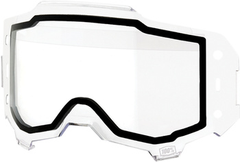 100 PROCENT ARMEGA FORECAST ROLL-OFF REPLACEMENT LENS - DUAL PANE CLEAR - SZYBKA PODWÓJNA DO GOGLI ARMEGA FORECAST ROLL-OFF KOLOR PRZEŹROCZYSTY STARY KOD: 51222-901-06