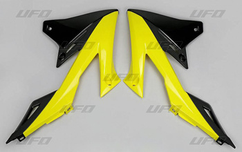 UFO OSŁONY CHŁODNICY SUZUKI RMZ 250 '19-'23, RMZ 450 '18-'23 KOLOR OEM (ŻÓŁTY/CZARNY)