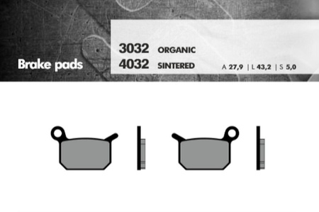 BRENTA KLOCKI HAMULCOWE KH325 SPIEK METALICZNY (ZŁOTE) (KTM SX 50/65) (FT 4032)