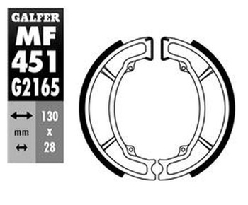 GALFER SZCZĘKI HAMULCOWE TYŁ SH506 YAMAHA DT 125LC '84-, DT 80LC '85-'88, RD 125LC '82-'86, SR 250 '80-'97, TT 250/350 '86-'92, TT 600 '87-'92, TZR 80/125 '87-'91, XT 350 '85-'90, XV 250 VIRAGO '89-'00, YZ 250 '86-'87, YFM 80 '85-'92, (PATRZ OPIS DODATKOW