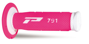 PROGRIP MANETKI PG791 OFF ROAD (22+25MM, DŁ.115MM) KOLOR BIAŁY / FUKSJA FLUO (DWUSKŁADNIKOWE) (791-243) (PG791WH/FX)