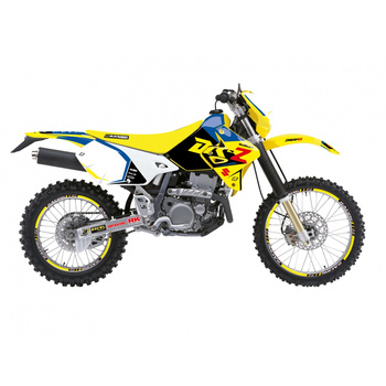 BLACKBIRD KOMPLET NAKLEJEK (OKLEIN) SUZUKI DRZ 400 '00-'23 DREAM 5 KOLOR ŻÓŁTY NIEBIESKI
