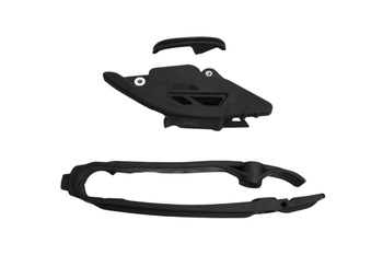 UFO KOMPLET ŚLIZG + PROWADNICA ŁAŃCUCHA GAS GAS MC 125 / 250 '24, MC-F / EC / EX / EC-F / EX-F 250 / 300 / 350 / 450 / 500 '24, KOLOR CZARNY (GG07153001,GG07152001)