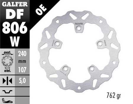 GALFER TARCZA HAMULCOWA TYŁ KTM 790 DUKE '18-'23; 890 DUKE '21-'23 (WAVE FIXED) (240X107X5MM)