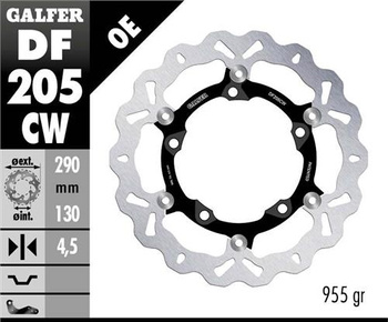 GALFER TARCZA HAMULCOWA PŁYWAJĄCA PRZÓD 290MM KAWASAKI NINJA 125 19- , NINJA 300R (ABS) 13-, VERSIS X 300 17-, Z125/250/300 15- , (290X130X4,5MM)