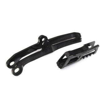 POLISPORT WYPRZEDAŻ PROWADNICA I ŚLIZG ŁAŃCUCHA (KOMPLET) KAWASAKI KX 250F '17-'20; KX 450F '16-'18 KOLOR CZARNY