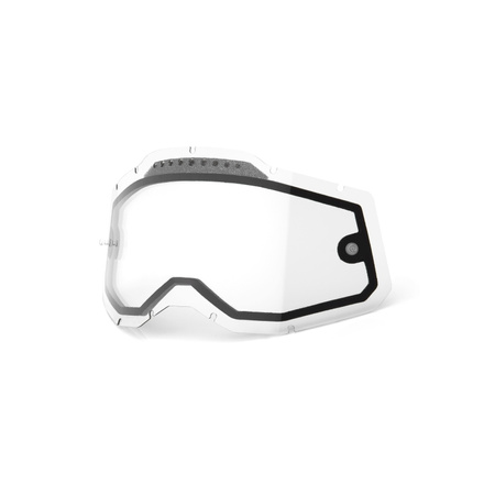 100 PROCENT RC2/AC2/ST2 REPLACEMENT LENS - VENTED DUAL PANE CLEAR, SZYBA/SZYBKA/SZYBKA DO GOGLI RACECRAFT 2/ACCURI 2/STRATA2 PODWÓJNA WENTYLOWANA KOLOR PRZEŹROCZYSTY STARY KOD 51008-601-01