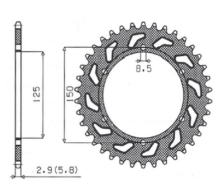 SUNSTAR ZĘBATKA TYLNA ALUMINIOWA (ERGAL) 899 50 KTM SX/EXC (JTR897.50) (ŁAŃC. 520) (89950JT) KOLOR CZARNY - OFERTA SPECJALNA