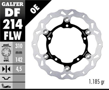 GALFER TARCZA HAMULCOWA PRZÓD KAWASAKI NINJA 400 / ABS '18-, Z 400 '20-, ZX 25R '20- (310x142x4,5mm) PŁYWAJĄCA WAVE