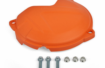 POLISPORT OSŁONA POKRYWY (DEKLA) SPRZĘGŁA KTM XCF/SXF 250/350 16-19 EXC-F/XCFW 250/350 `17-19, HUSQVARNA FE 250/350 `19 POMARAŃCZOWY