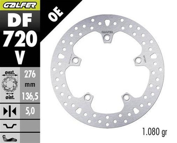 GALFER TARCZA HAMULCOWA TYŁ BMW R 1200GS ADVENTURE '13-; R 1200GS/R/RS/RT '13-; 1250GS ADVENTURE '19-; R1250 GS/R/RS/RT '19 (ROUND DISC) (276X136,5X5MM)