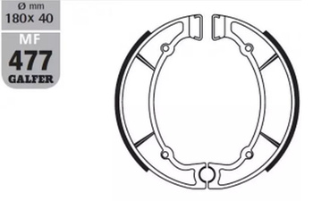 GALFER SZCZĘKI HAMULCOWE TYŁ SH512 YAMAHA XJ 550 '81-'84, XV 750 VIRAGO '92-'94, XV 750 SPECJAL '81-'84, XZ 550 '82-'84, YX 600 RADIAN '86-'90, XV 500 '83-'84