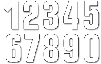 BLACKBIRD WYPRZEDAŻ NUMERY STARTOWE 21CM X 11CM PROSTE, KOLOR BIAŁY NR2 (3SZT.)