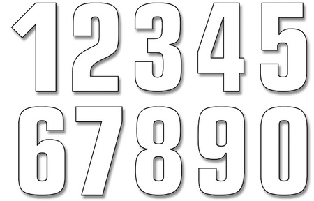 BLACKBIRD WYPRZEDAŻ NUMERY STARTOWE 21CM X 11CM PROSTE, KOLOR BIAŁY NR0 (3SZT.)